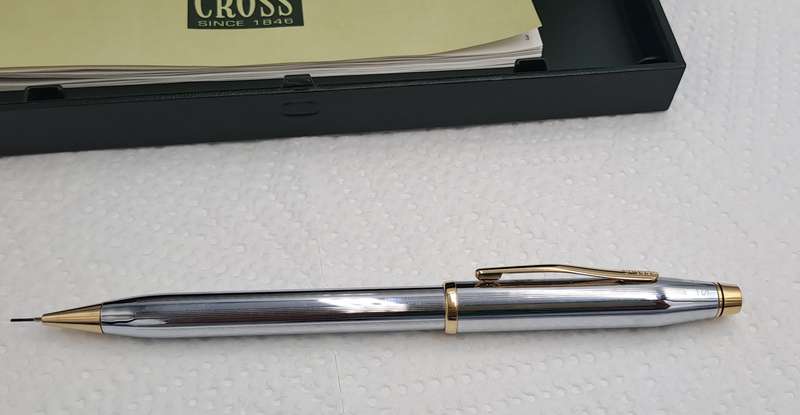Vintage Mechanical CROSS Pencil in Box - Chrome and Gold tone - working