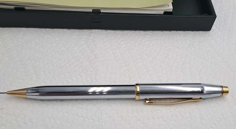 Vintage Mechanical CROSS Pencil in Box - Chrome and Gold tone - working
