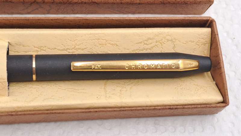 Vintage CHROMATIC Pen Double-Twist 2 Color Pen-USA ink is dry-in Box