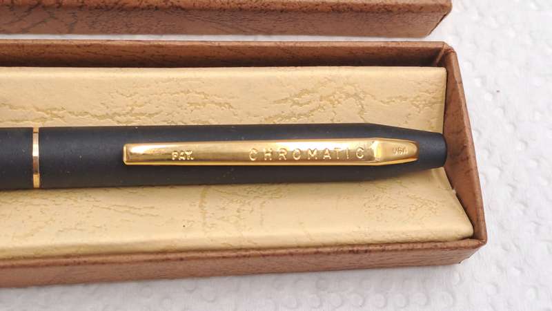 Vintage CHROMATIC Pen Double-Twist 2 Color Pen-USA ink is dry-in Box