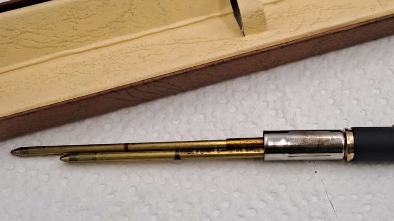 Vintage CHROMATIC Pen Double-Twist 2 Color Pen-USA ink is dry-in Box