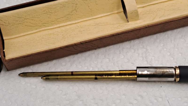 Vintage CHROMATIC Pen Double-Twist 2 Color Pen-USA ink is dry-in Box