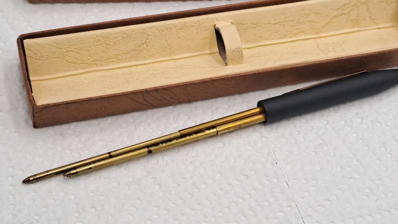 Vintage CHROMATIC Pen Double-Twist 2 Color Pen-USA ink is dry-in Box