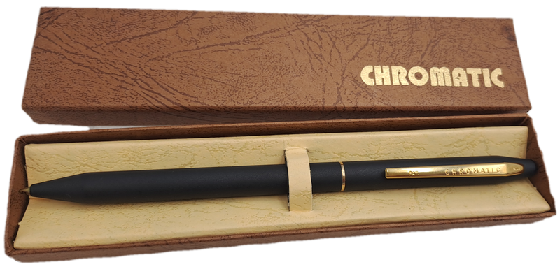 Vintage CHROMATIC Pen Double-Twist 2 Color Pen-USA ink is dry-in Box