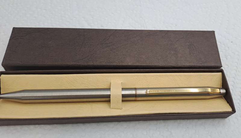 Vintage CHROMATIC Pen Double-Twist 2 Color Pen-USA ink is dry-in Box