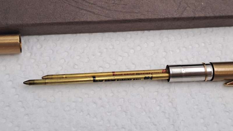 Vintage CHROMATIC Pen Double-Twist 2 Color Pen-USA ink is dry-in Box