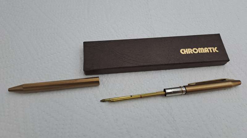 Vintage CHROMATIC Pen Double-Twist 2 Color Pen-USA ink is dry-in Box