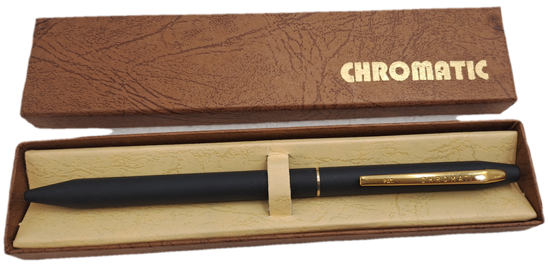 Vintage CHROMATIC Pen Double-Twist 2 Color Pen-USA ink is dry-in Box