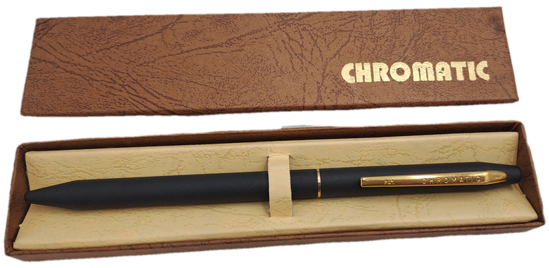 Vintage CHROMATIC Pen Double-Twist 2 Color Pen-USA ink is dry-in Box