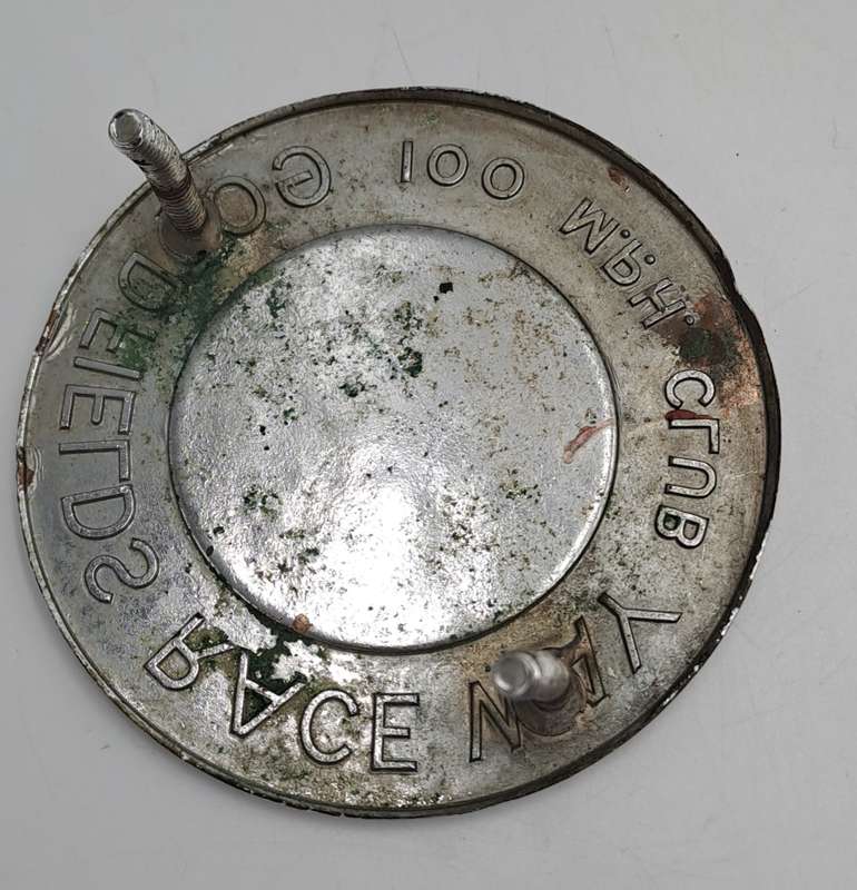 Vintage South Africa Goldfields Race Way SCC (Sport Car 100Mph Club) Chrome and Enamel Badge