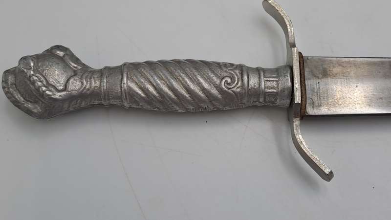 Post WW2 German Korium Hunting Knife with Leather Sheath