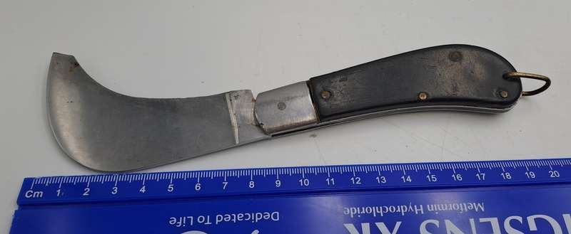 Antique Icel Inox Hawkbill Pocket Knife made in Portugal-Tip of Blade broken off