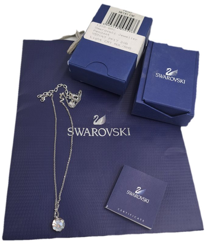 Genuine Swarovski Pendant Necklace-Light Cry Mol/RHS PP17 208-Boxed