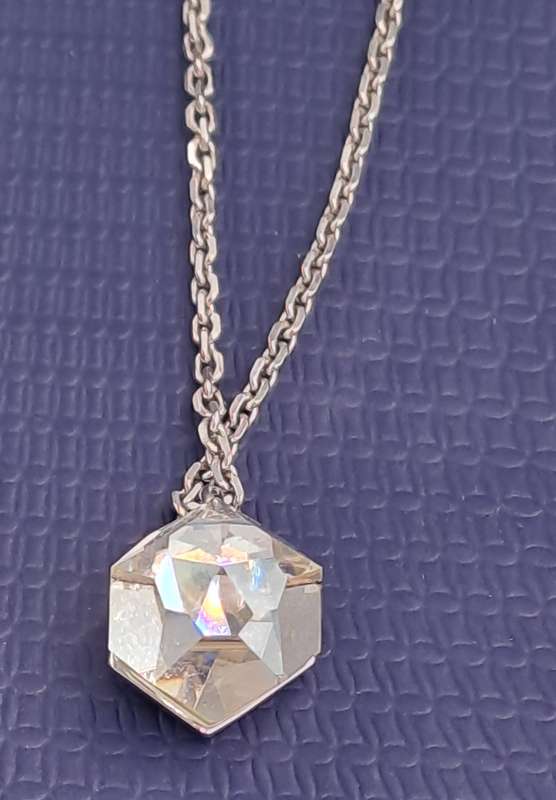Genuine Swarovski Pendant Necklace-Light Cry Mol/RHS PP17 208-Boxed
