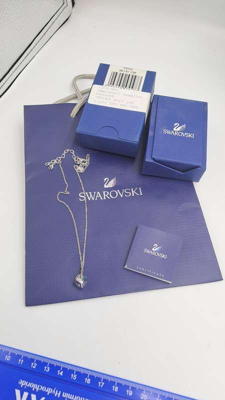 Genuine Swarovski Pendant Necklace-Light Cry Mol/RHS PP17 208-Boxed