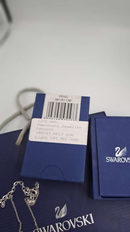 Genuine Swarovski Pendant Necklace-Light Cry Mol/RHS PP17 208-Boxed