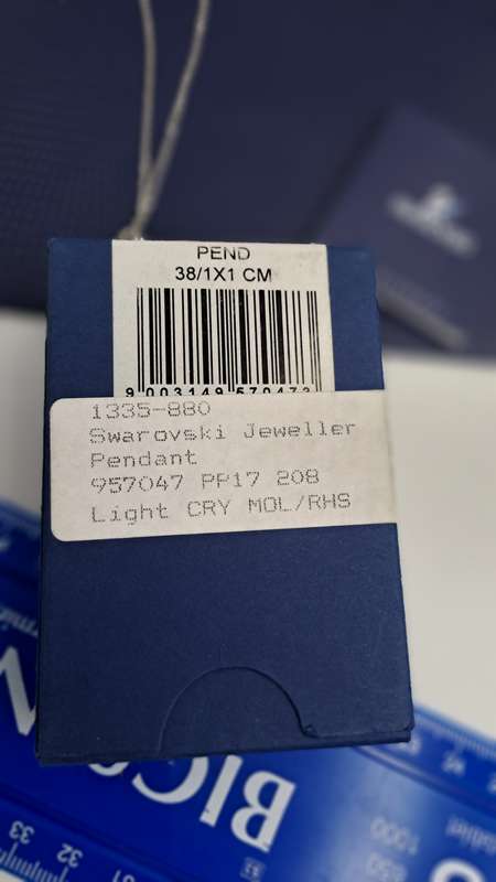 Genuine Swarovski Pendant Necklace-Light Cry Mol/RHS PP17 208-Boxed