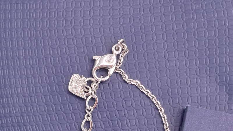 Genuine Swarovski Pendant Necklace-Light Cry Mol/RHS PP17 208-Boxed