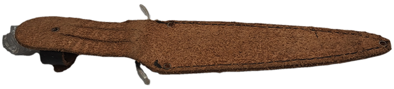 Post WW2 German Korium Hunting Knife with Leather Sheath