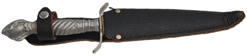 Post WW2 German Korium Hunting Knife with Leather Sheath