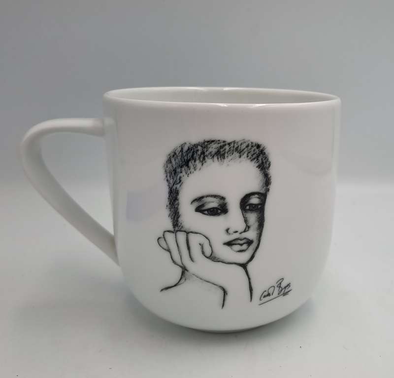 Carrol Boyes "just a thought" Designer Porcelain Mug-Sketchbook Collection  -Capacity: 340ml