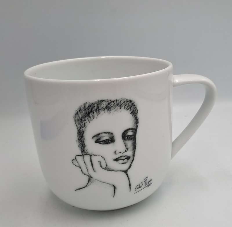 Carrol Boyes "just a thought" Designer Porcelain Mug-Sketchbook Collection  -Capacity: 340ml