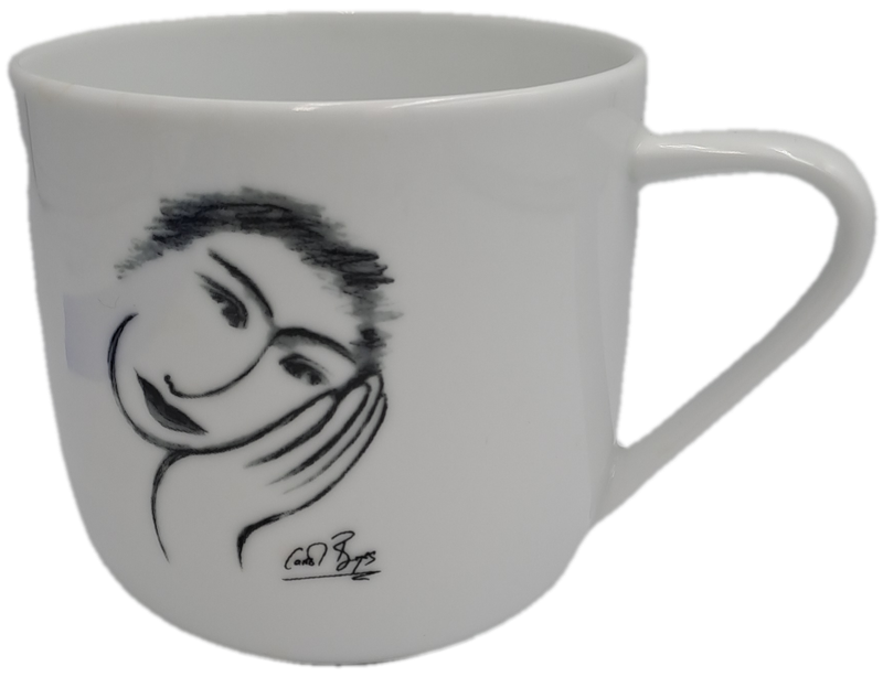Carrol Boyes "Rest Easy" Designer Porcelain Mug-Sketchbook Collection  -Capacity: 340ml