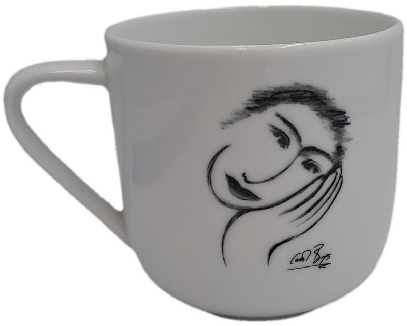 Carrol Boyes "Rest Easy" Designer Porcelain Mug-Sketchbook Collection  -Capacity: 340ml