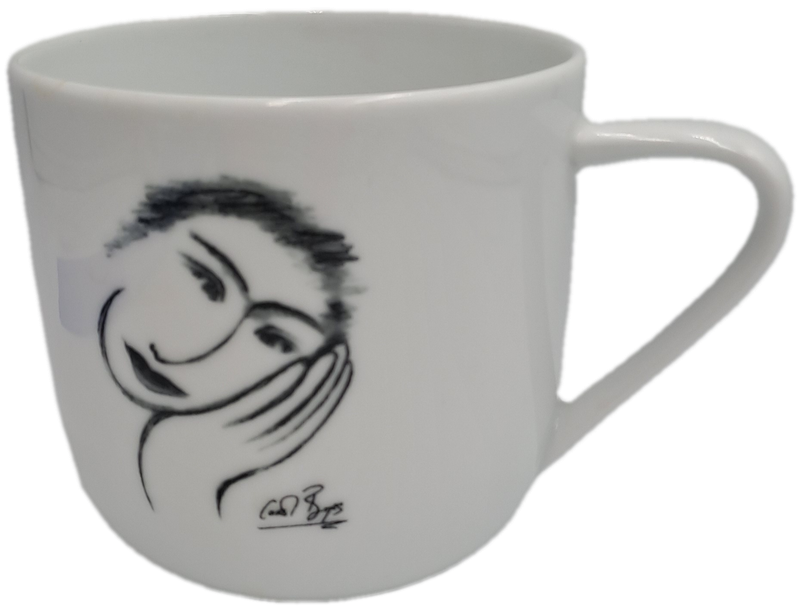 Carrol Boyes "Rest Easy" Designer Porcelain Mug-Sketchbook Collection  -Capacity: 340ml