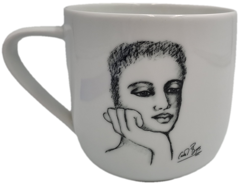 Carrol Boyes "just a thought" Designer Porcelain Mug-Sketchbook Collection  -Capacity: 340ml