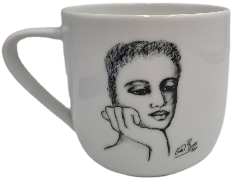 Carrol Boyes "just a thought" Designer Porcelain Mug-Sketchbook Collection  -Capacity: 340ml