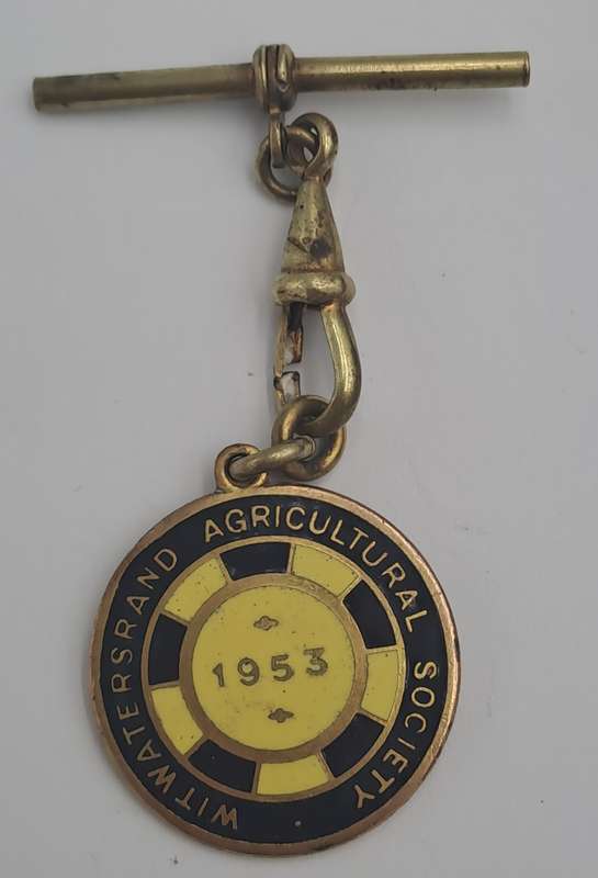 1953 Witwatersrand Agricultural Society Medal -No 128 -Brass and Enamel -Mappin &Webb