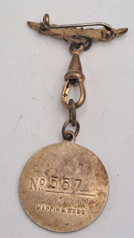 1948 and 1949 Witwatersrand Agricultural Society Medal -No 557-Brass and Enamel -Mappin &Webb