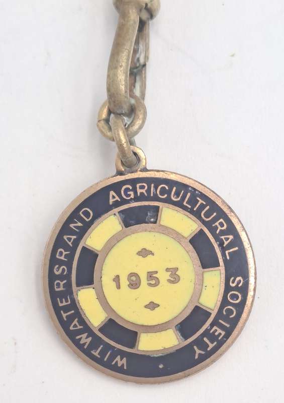 1953 Witwatersrand Agricultural Society Medal -No 129 -Brass and Enamel -Mappin &Webb