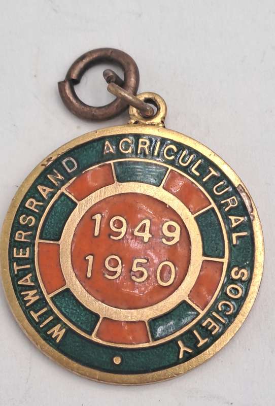1949-1950 Witwatersrand Agricultural Society Medal -No 543-Brass and Enamel -Mappin & Webb