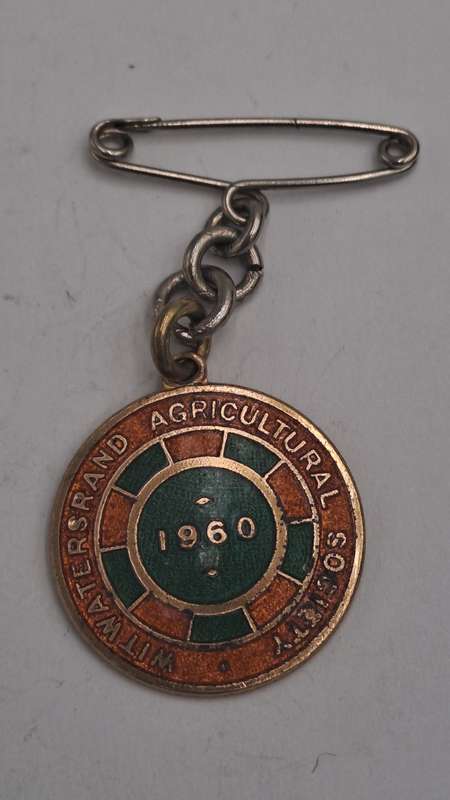 1960 Witwatersrand Agricultural Society Medal -No 2438-Brass and Enamel -Mappin & Webb