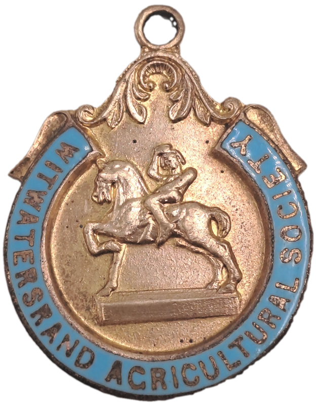 1943-1944 Witwatersrand Agricultural Society Medal -No 1406-Brass and Enamel -Spencer & Co.