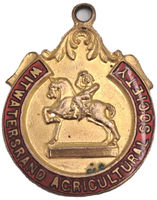 1944-1945 Witwatersrand Agricultural Society Medal -No 1046-Brass and Enamel -Spencer & Co.