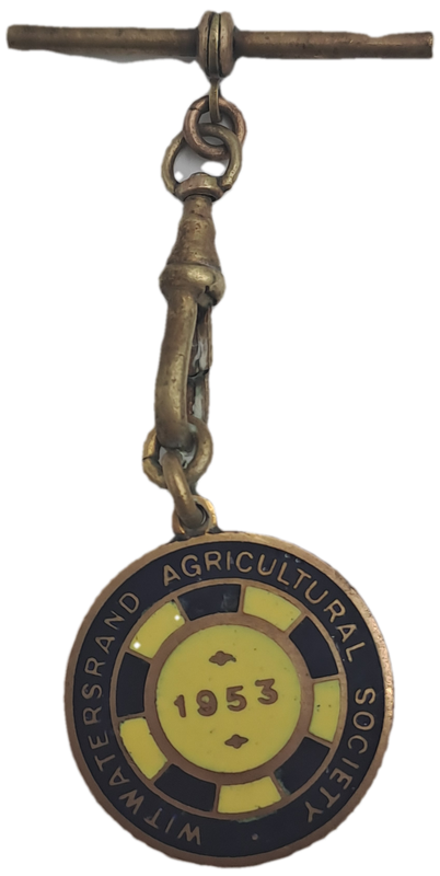1953 Witwatersrand Agricultural Society Medal -No 129 -Brass and Enamel -Mappin &Webb