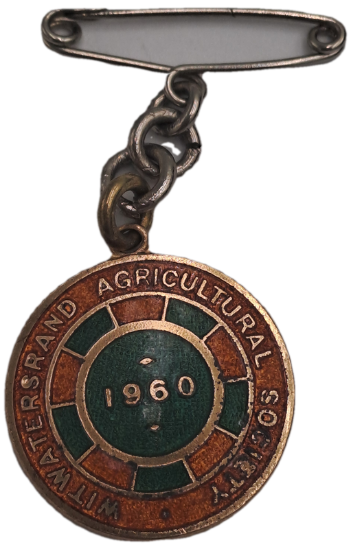 1960 Witwatersrand Agricultural Society Medal -No 2438-Brass and Enamel -Mappin & Webb