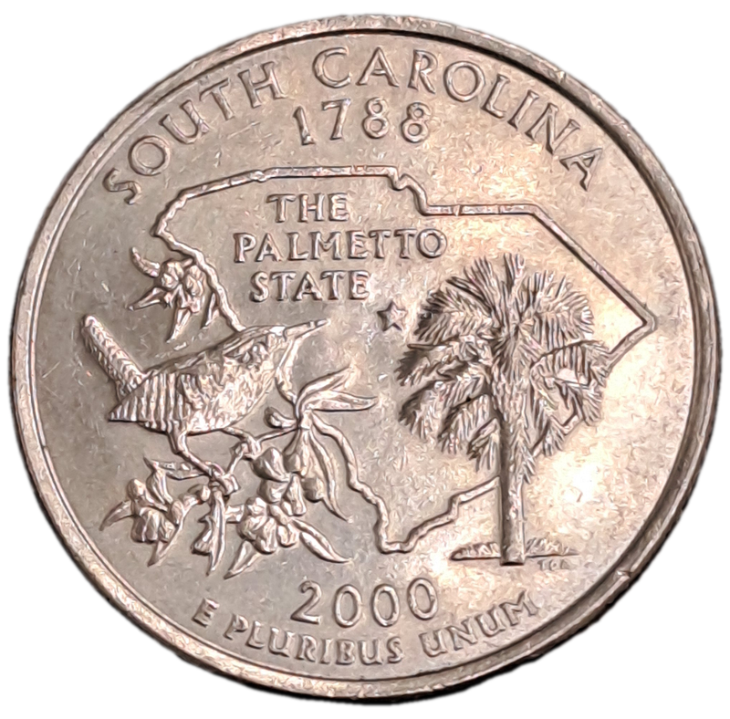 4 x 2000 USA ¼ Dollars Washington Quarter -Massachusetts-South Carolina-Virginia-Maryland