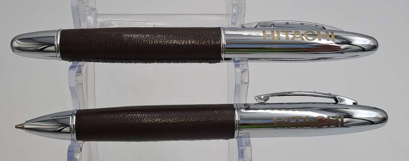 Pre-Owned Balmain pen set in case-One needs new Refill -Made in Paris France-Branded