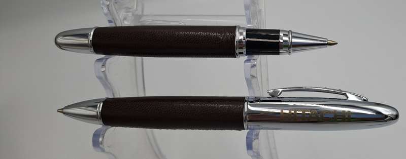 Pre-Owned Balmain pen set in case-One needs new Refill -Made in Paris France-Branded