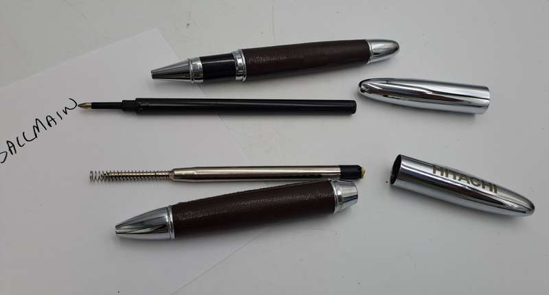 Pre-Owned Balmain pen set in case-One needs new Refill -Made in Paris France-Branded