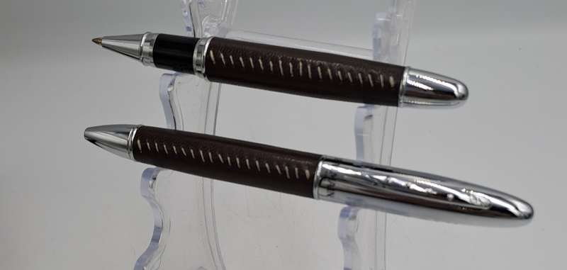 Pre-Owned Balmain pen set in case-One needs new Refill -Made in Paris France-Branded