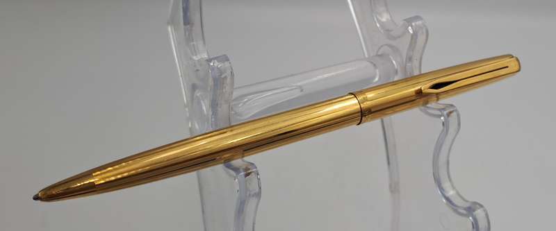 Vintage Aurora Gold Tone Ball Pen -Medium INOX Refill In Hard Case-