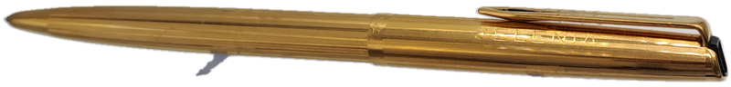 Vintage Aurora Gold Tone Ball Pen -Medium INOX Refill In Hard Case-