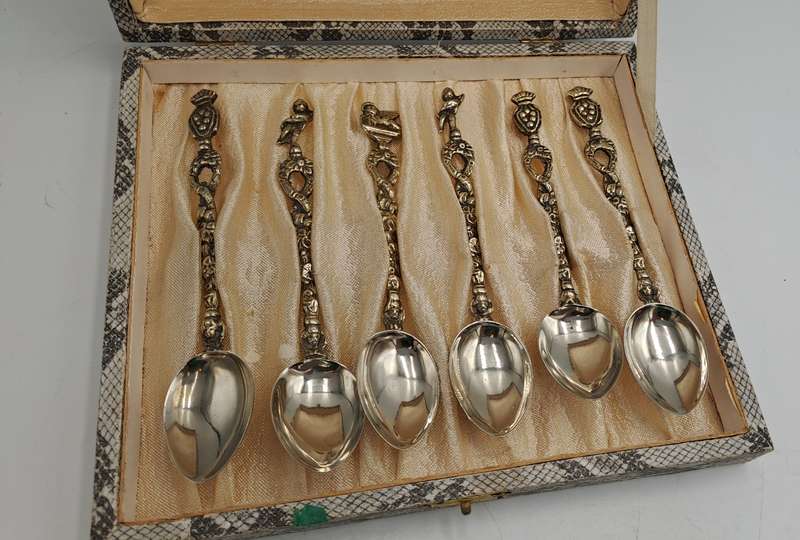 6pc Vintage Italian Demitasse Tea Spoons -Boxed