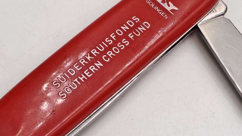 Vintage INOX Solingen Pocket Knife BROKEN BLADE -Southern Cross Fund Branded-Germany