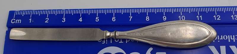 Antique sterling silver CUTICLE TOOL 12cm-Hallmarked Birmingham England